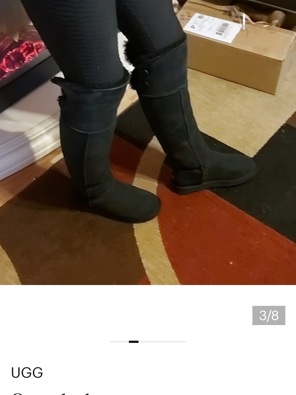 UGG Tall Black OVER THE KNEE Suede Knee-High Boots
